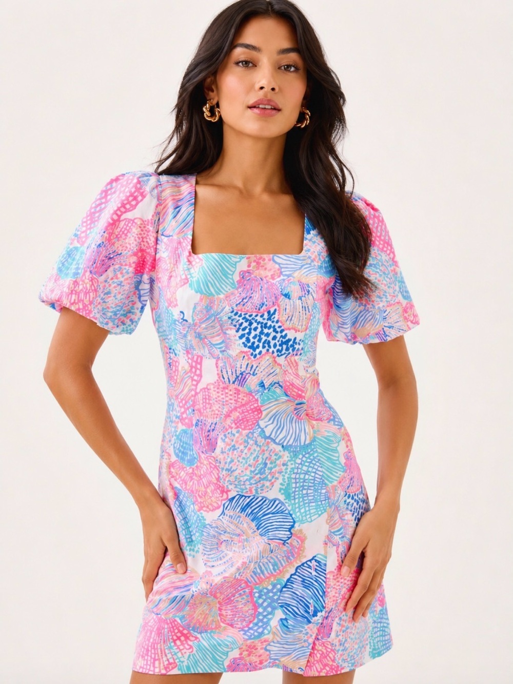 Lilly Pulitzer NWT Kalinara Sleeved Romper Multi Roar of The Seas - Size 00
